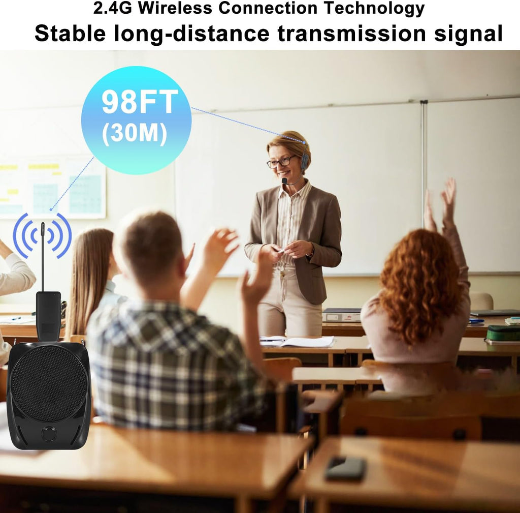 2.4G Wireless Microphone System with Headset Mics and Handheld Mics T608