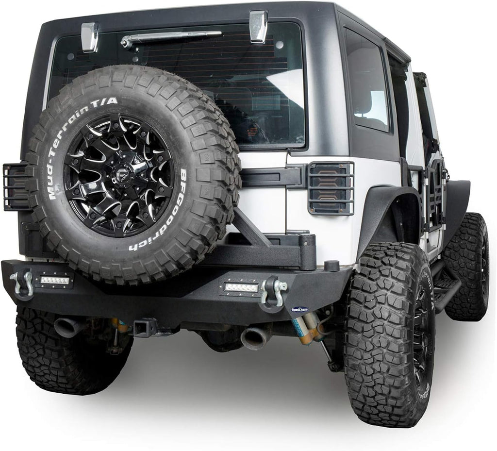Rear Bumper with Spare Tire Carrier and 2 Receiver Hitches G271