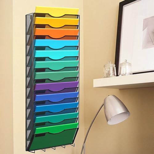 Black 10-Tier Wall File Organizer I452