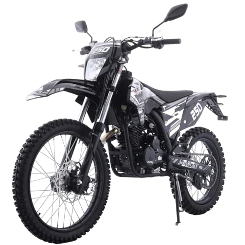 Blue 250 Dirt Bike 5-Speed Manual Transmission 21"/18" Wheels Electric/Kick Start L744059
