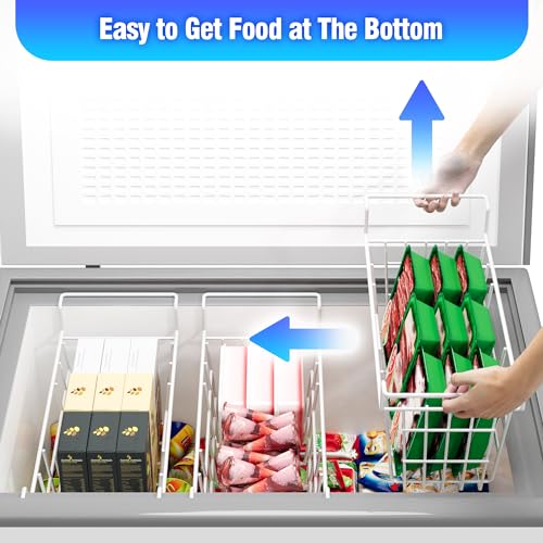 17.5 Inch Metal Wire Freezer Bins - 2Pack J86428