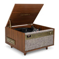 6-in-1 Turntable with CD & Cassette Player, Bluetooth, Walnut W521323