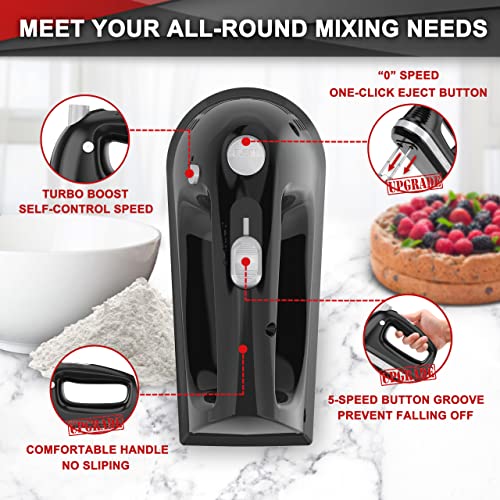 White 300W Electric Hand Mixer with Storage Case N875