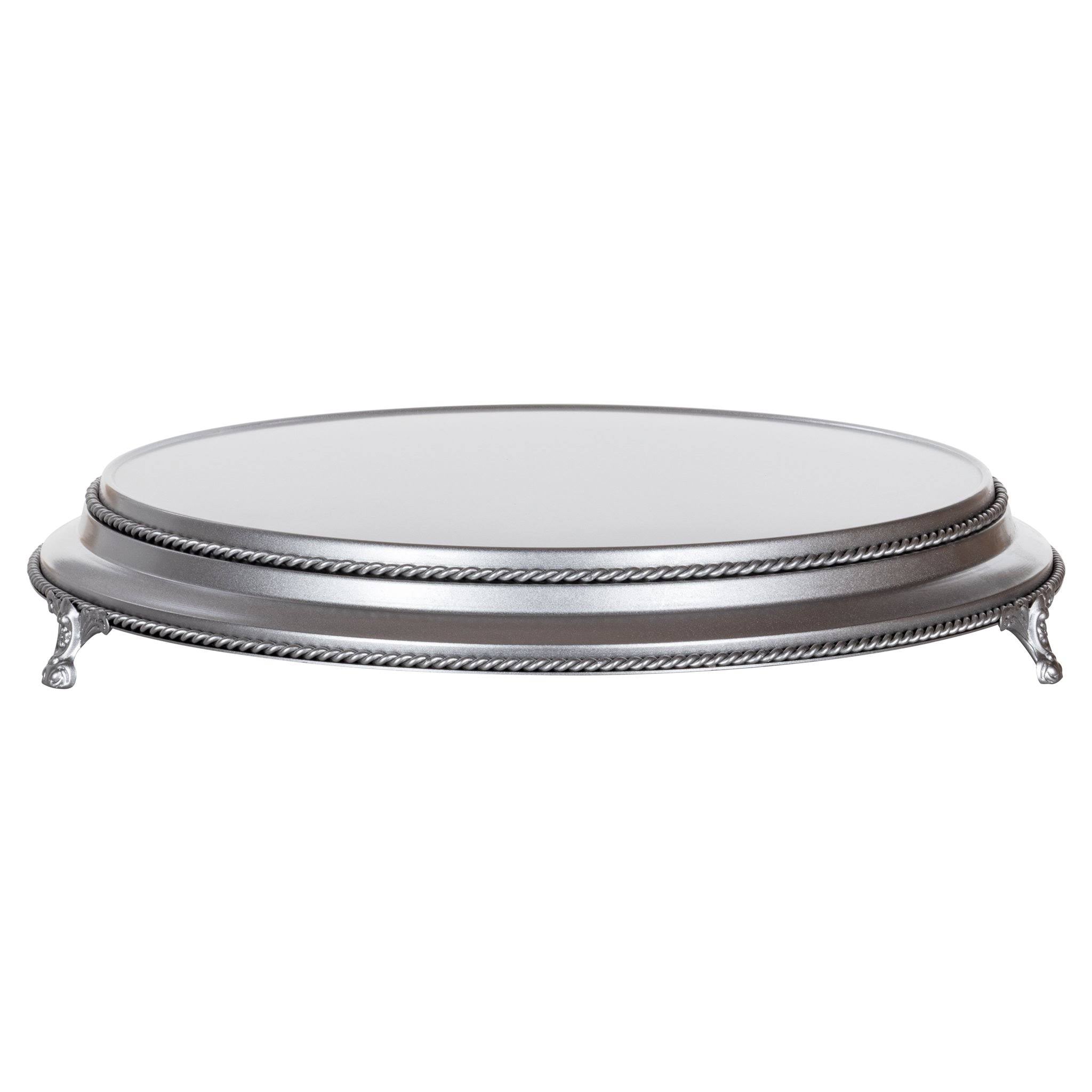 16 inch Round Silver Cake Stand S8134