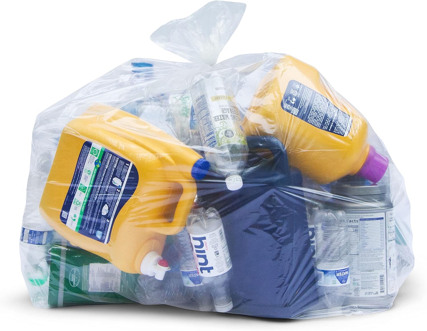 Clear Heavy Duty Trash Bags 30-33 Gallon 100 Bags with Ties I2666