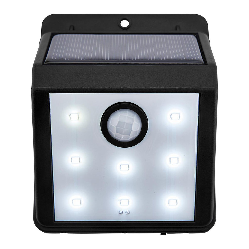 Black 115 Lumen Wall-Mount Solar Security Light C913922