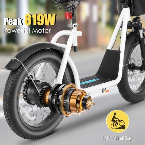 500Wh Battery 30 Miles Range 20" Fat Tire 20 MPH Top Speed Foldable Electric Scooter S821609