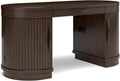 63" W x 26" D x 30" H Dark Brown Home Office Desk A727