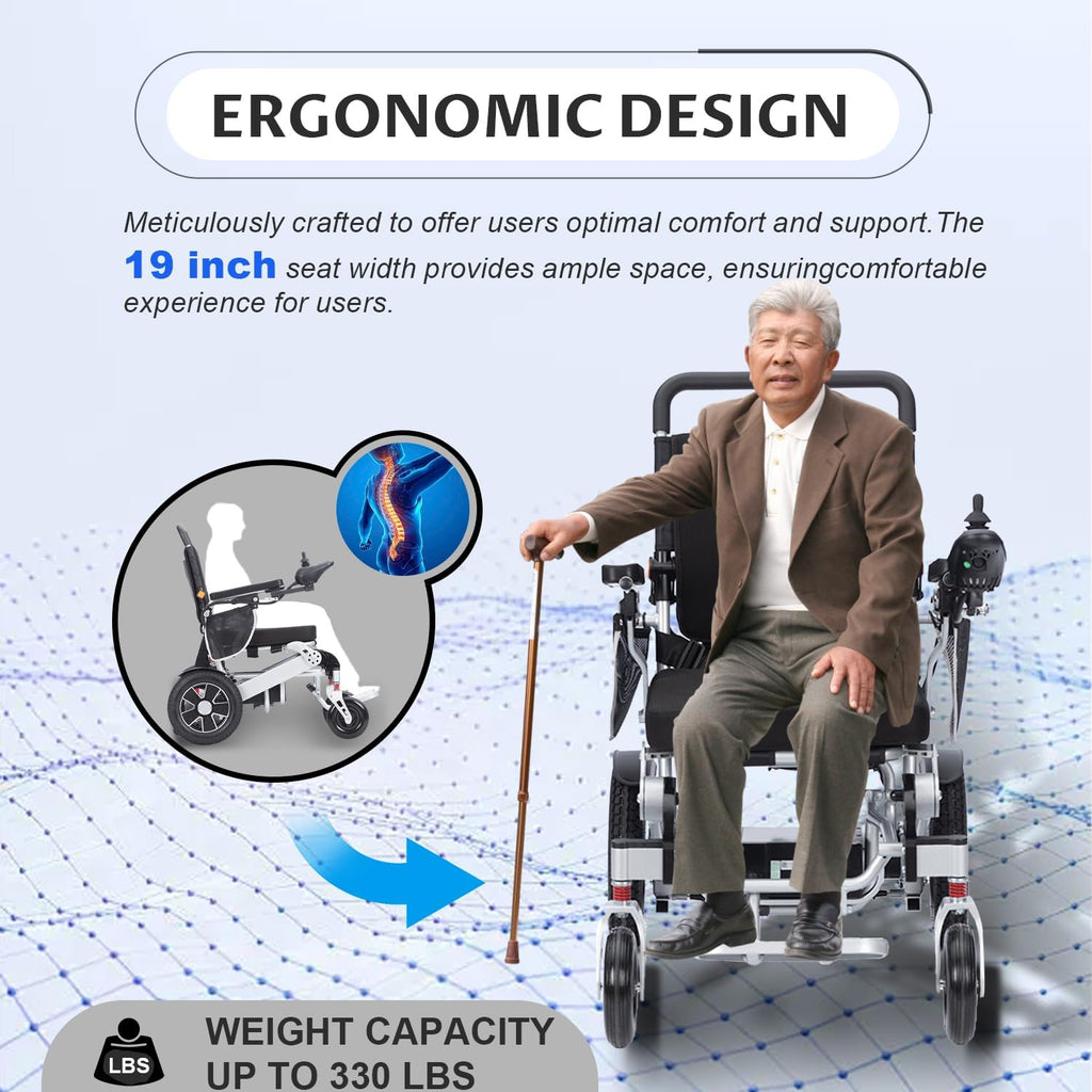Lightweight Folding Electric Wheelchair with 20 Miles Range Q405777