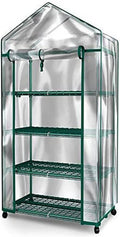 4 Tiers Mini Greenhouse with Wheels V42700