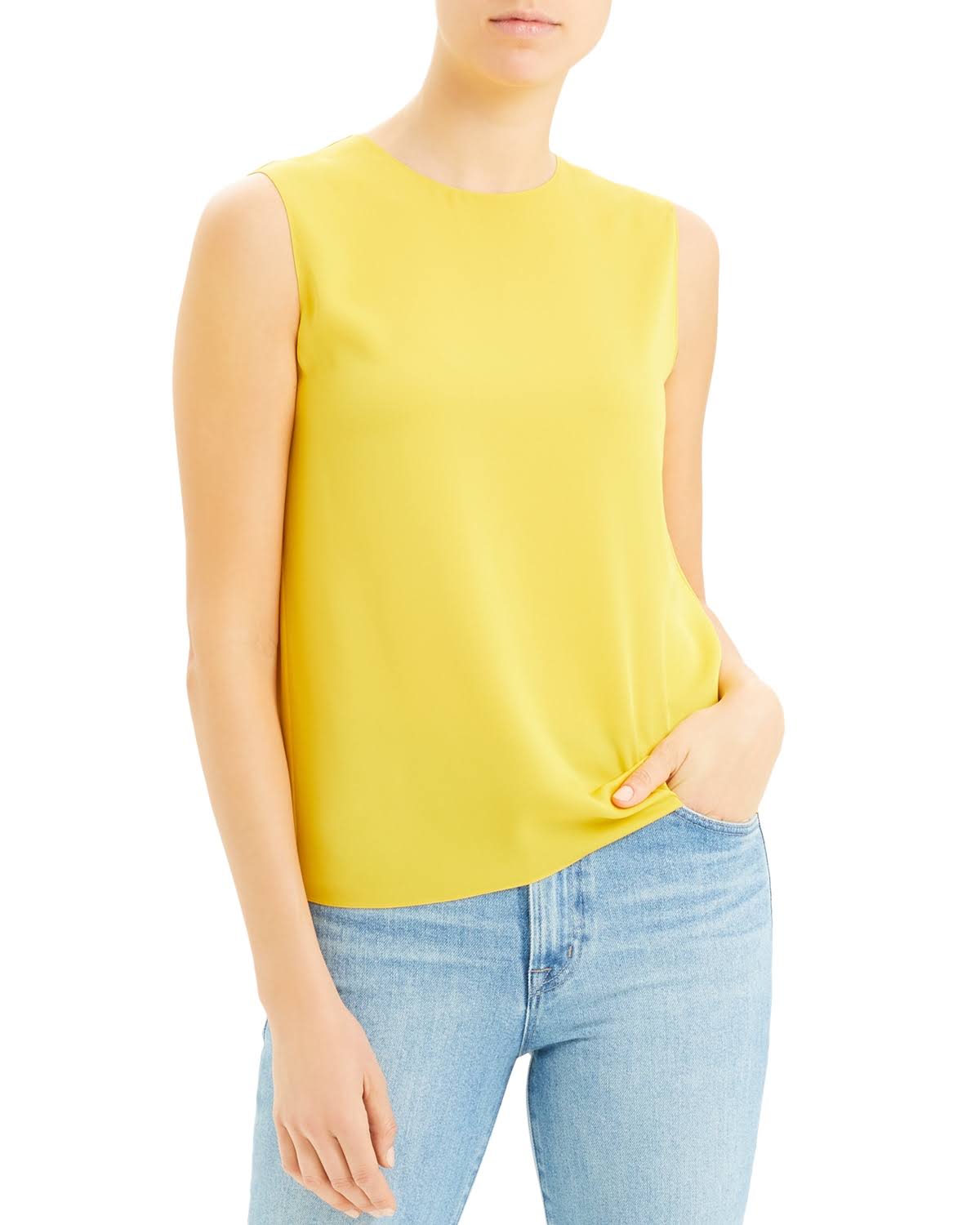Pink Sleeveless Silk Stretch Top V62665
