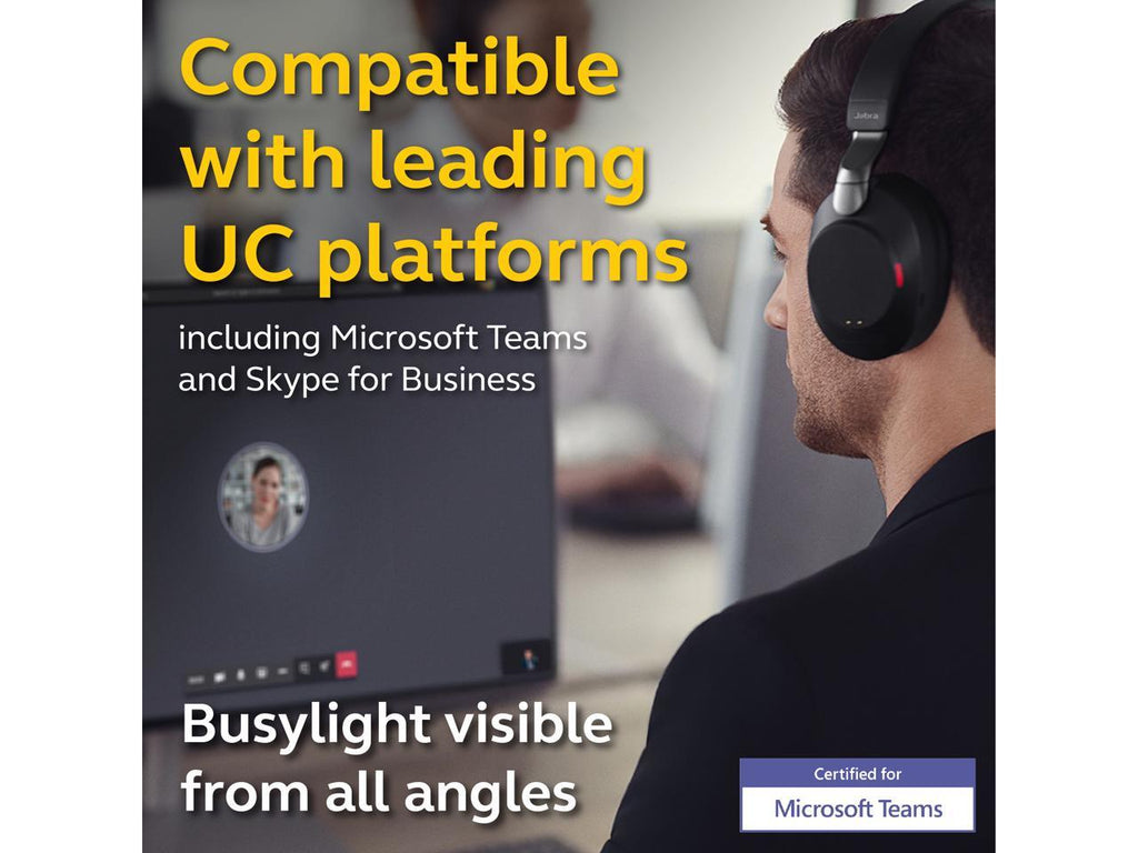 Black Wireless Headset with Noise-Canceling T57686