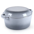 2-in-1 Enameled Cast Iron Dutch Oven with Skillet Lid, 5 Quart S505654
