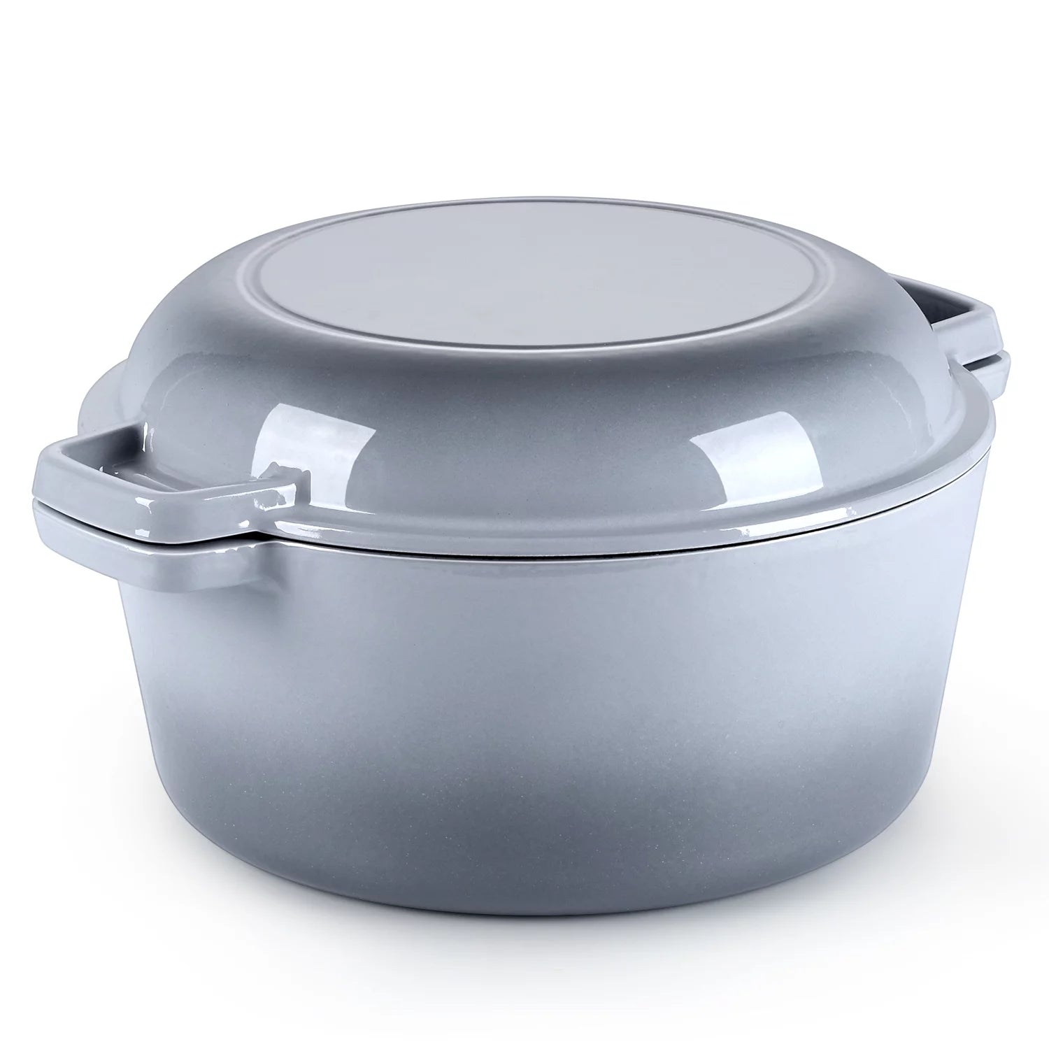 2-in-1 Enameled Cast Iron Dutch Oven with Skillet Lid, 5 Quart S505654