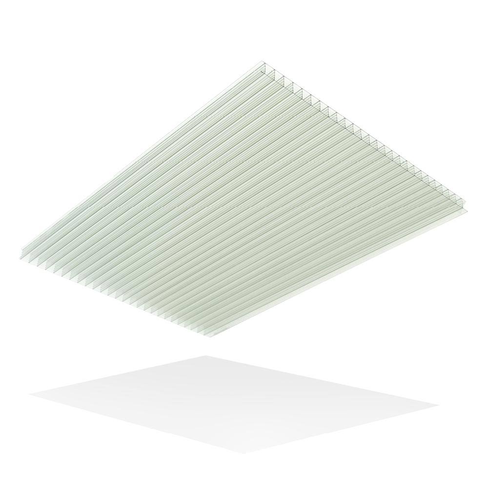 Clear 24 in. x 48 in. x 1/4 in. Multiwall Polycarbonate Sheet (5-Pack) Q388