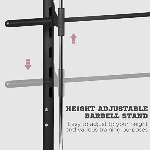 Black Adjustable Power Rack with Pull-Up Bar Z296