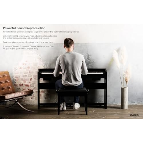 88-Key Weighted Console Digital Piano, Black O18333
