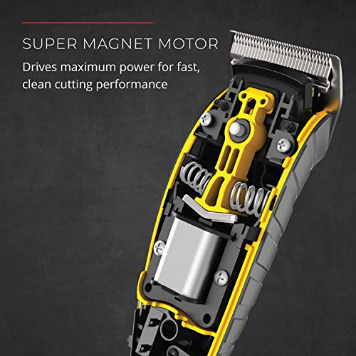15 Piece Hair Clippers and Beard Trimmer, Yellow I344