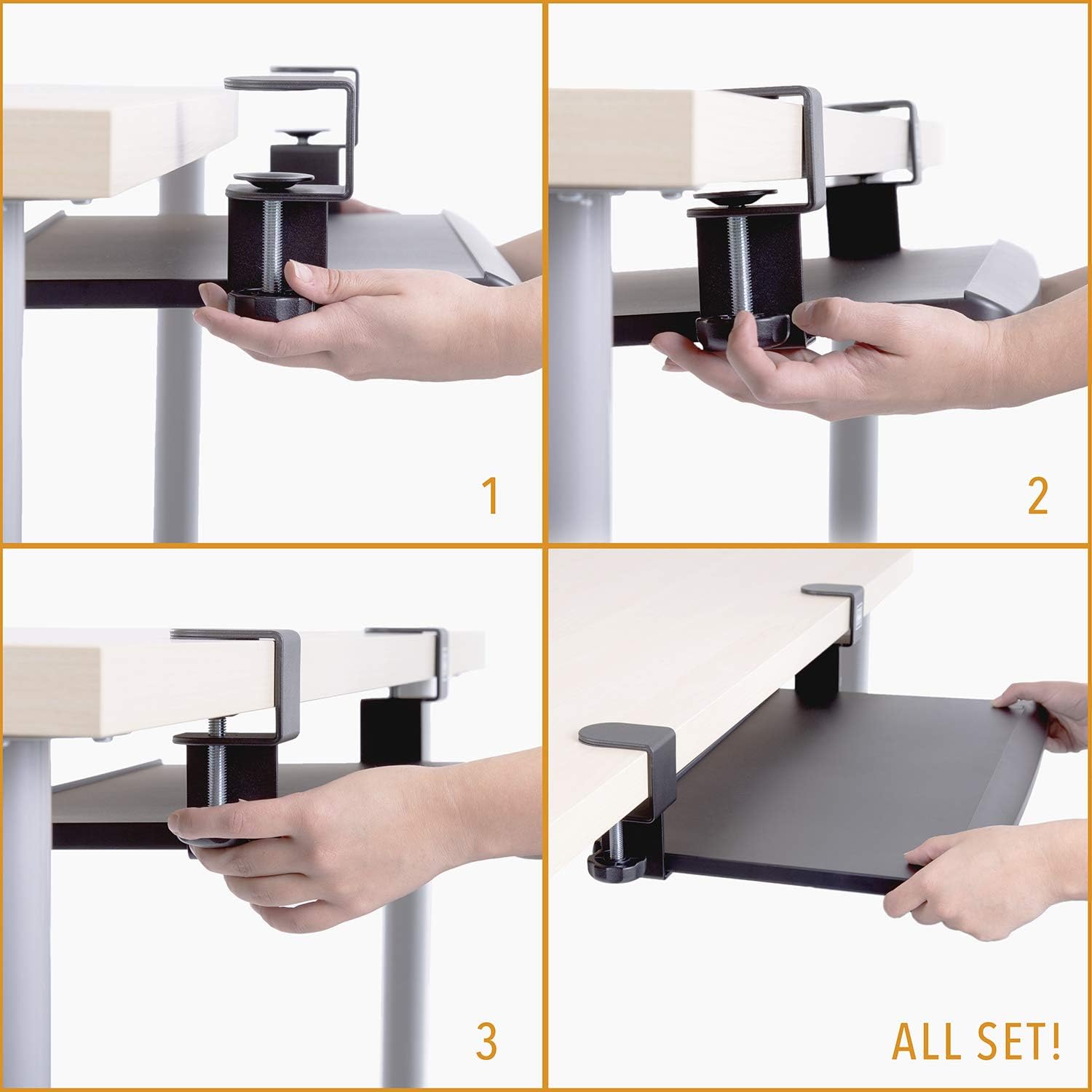 Small Clamp On Keyboard Tray, 20 x 11.75'' N25817