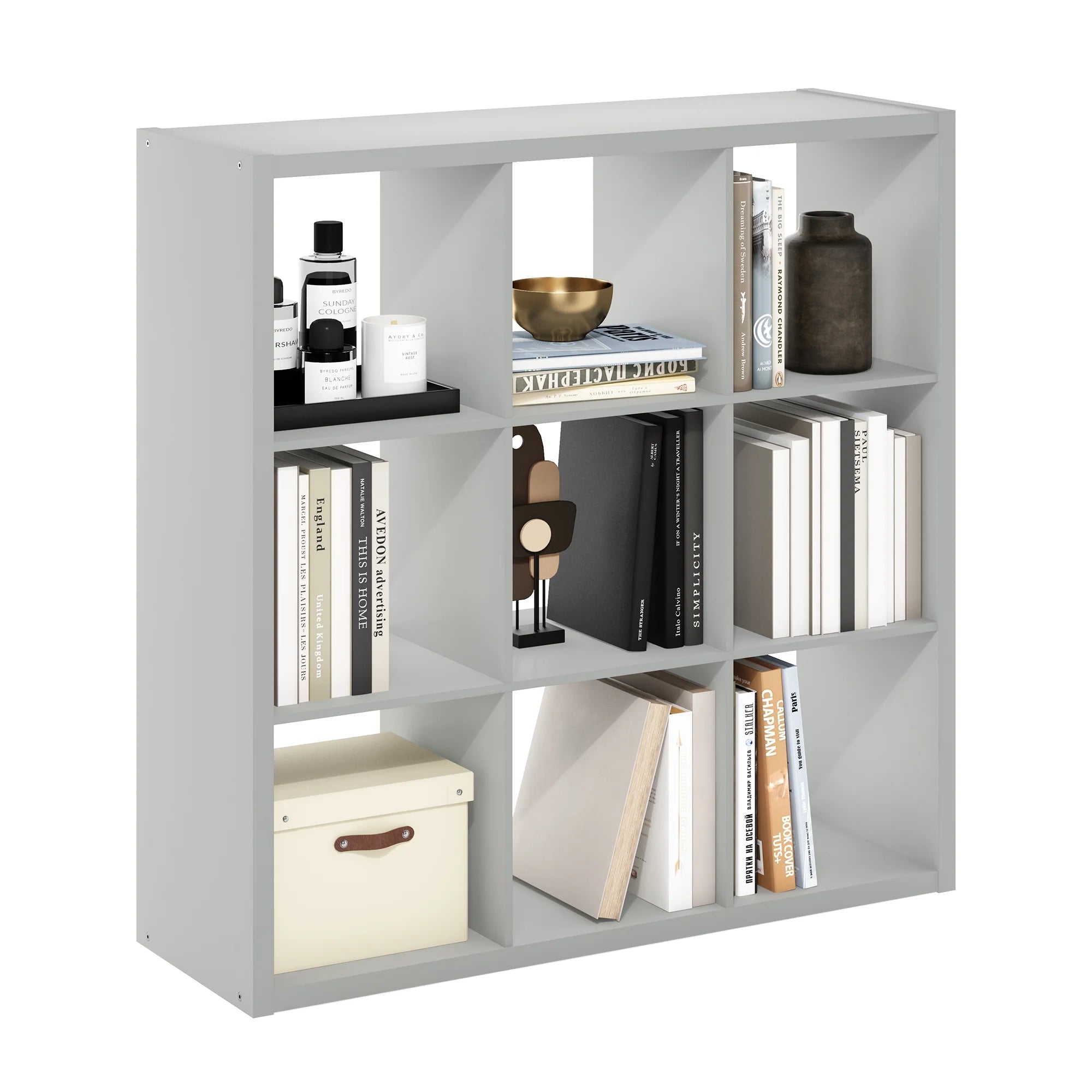9-Cube Light Grey Storage Organizer E35915