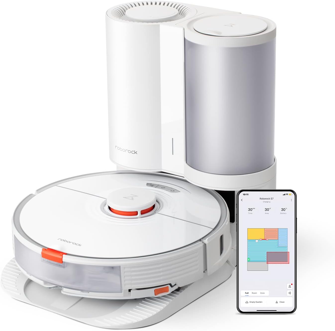 Black Robot Vacuum and Sonic Mop with Self-Empty Dock C78400