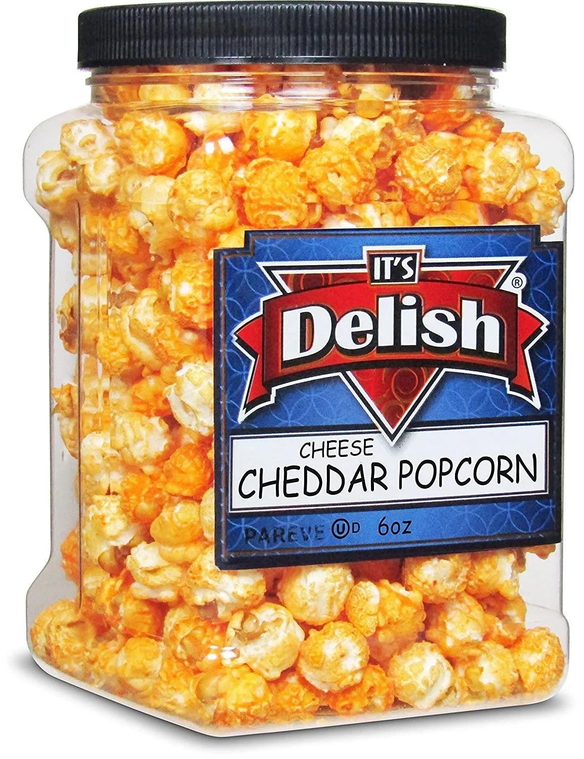 6 Oz Jumbo-Sized Reusable Container Jar Cheddar Cheese Popcorn N9998